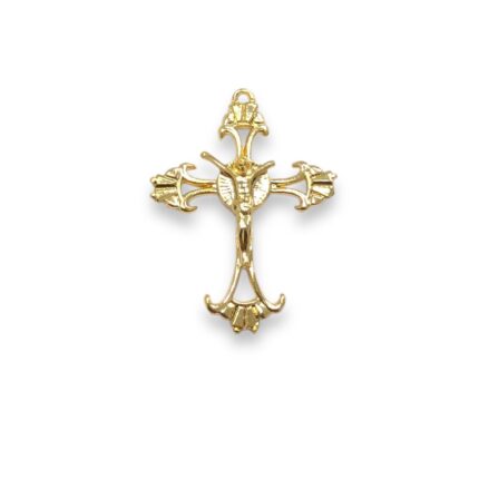 Pingente Cruz Trabalhado 31mm Dourado – 1 Und