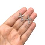 Pingente Cruz Trabalhado 24mm Níquel – 1 Und - Imagem 2
