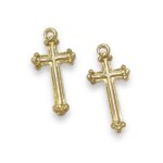 Pingente Cruz Trabalhado 24mm Dourado – 1 Und