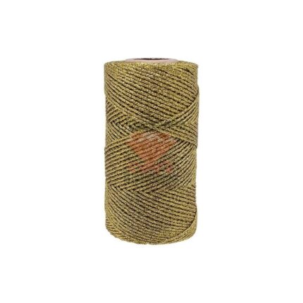 Cordão Lurex 1.5mm Dourado - C/50 Metros