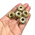 Entremeio Redondo 21mm Abs Dourado - C/ 5 Unds - Imagem 2