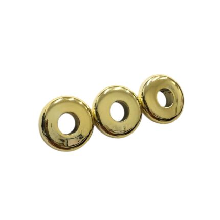 Entremeio Redondo 21mm Abs Dourado - C/ 5 Unds