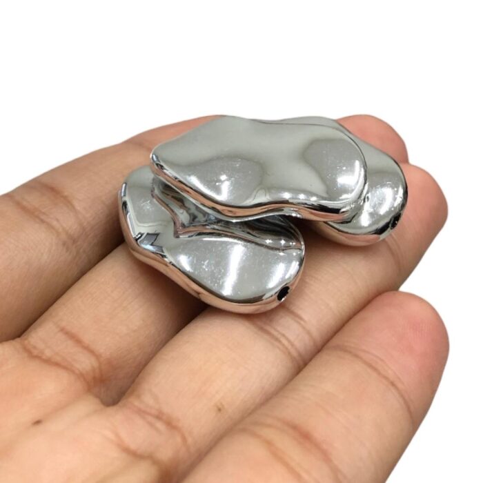 Conta Abs Ondulada 29mm Níquel - 20 Gramas - Imagem 3