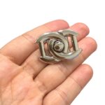 Fecho P/ Bolsa 3×3.7cm Níquel – 1 Und - Imagem 2