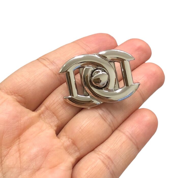 Fecho P/ Bolsa 3×3.7cm Níquel – 1 Und - Imagem 2