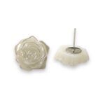 Base Brinco Flor Pérola - 1 Par