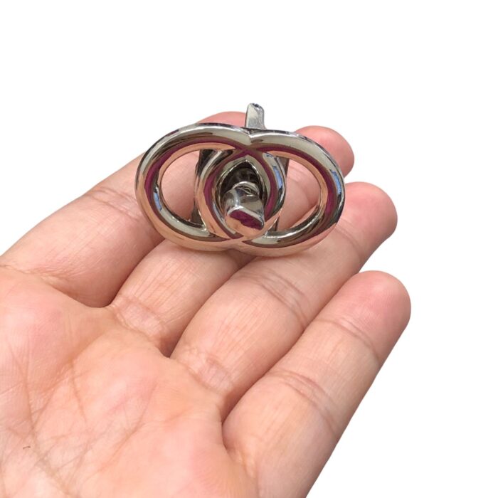 Fecho P/ Bolsa 4,3x2,3cm Níquel – 1 Und - Imagem 2