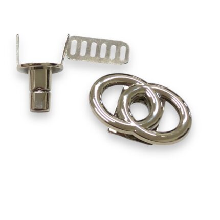 Fecho P/ Bolsa 4,3x2,3cm Níquel – 1 Und