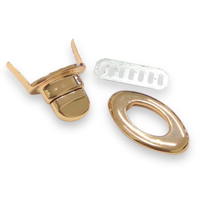 Fecho P/ Bolsa Oval 3.5×2cm Dourado – 1 Und - Imagem 3