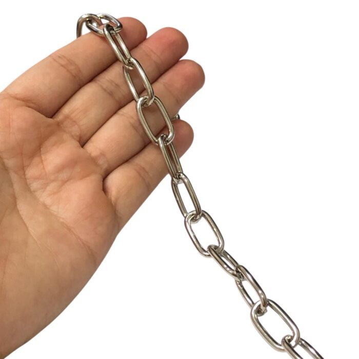Corrente Retangular 12x23mm Metal Niquel - Metro - Imagem 2