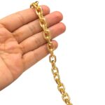 Corrente Alumínio 10×14mm Dourado – Metro - Imagem 2