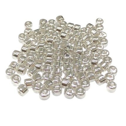 Entremeio Barril Abs 3mm Prata - C/ 5 Gramas