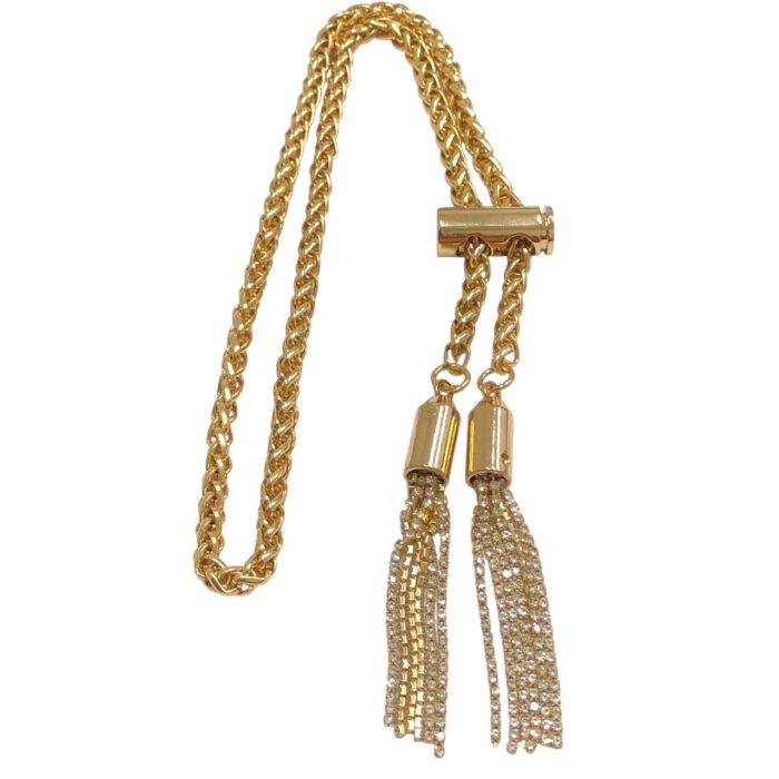 Cordão P/ Bolsa C/Regulagem 60cm Dourado - 1 Und - Imagem 1