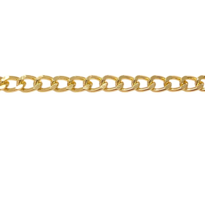 Corrente Alumínio 10×14mm Dourado – Metro - Imagem 3