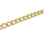 Corrente Alumínio 10×14mm Dourado – Metro