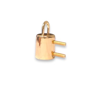 Terminal Redondo P/ Alça 15x30mm Dourado - 1 Und