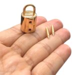 Terminal Redondo P/ Alça 15x30mm Dourado - 1 Und - Imagem 3