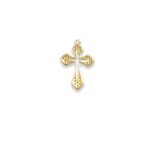Pingente Cruz Trabalhado 23mm Dourado - 1 Und - Imagem 3