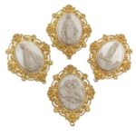 Entremeio Santo Trabalhado C/Resina 65mm Dourado - 1 Und
