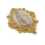 Entremeio Santo Trabalhado C/Resina 65mm Dourado - 1 Und - Imagem 3