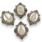 Entremeio Santo Trabalhado C/Resina 65mm Níquel  – 1 Und