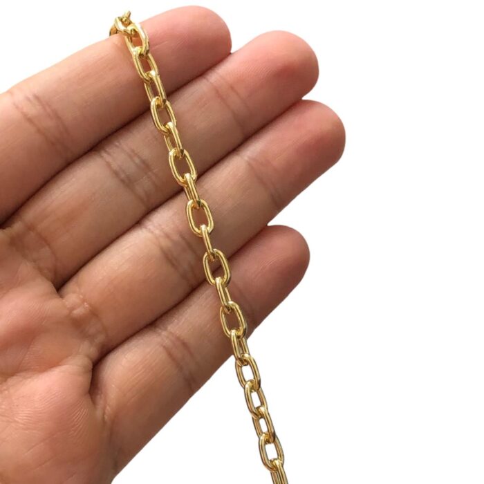 Corrente Oval Dourado Metal - Metro - Imagem 2