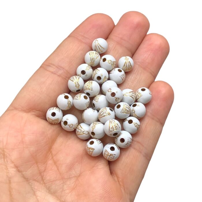 Conta Bola N.Sra Aparecida 8mm Acrílico – 20 Gramas - Imagem 2