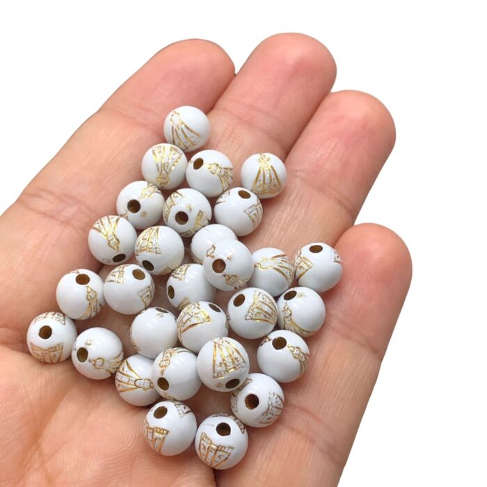Conta Bola N.Sra Aparecida 8mm Acrílico – 20 Gramas - Imagem 3