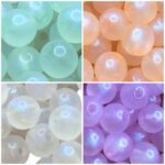 Conta Bola 8mm Cintilante Acrílico - 20 Gramas