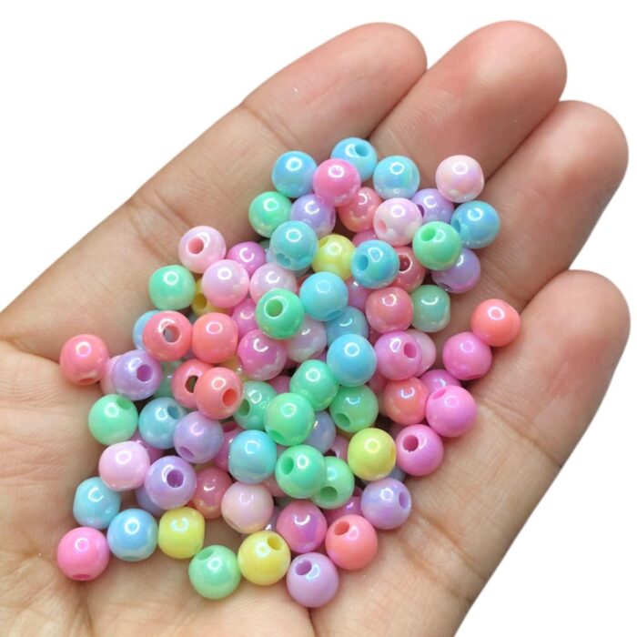 Conta Bola Irizada 6mm Acrílico – 20 Gramas - Imagem 4