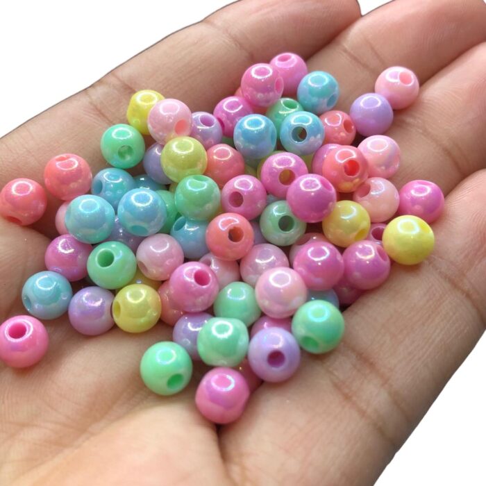 Conta Bola Irizada 6mm Acrílico – 20 Gramas - Imagem 5