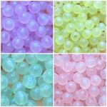 Conta Bola 6mm Cintilante Acrílico - 20 Gramas