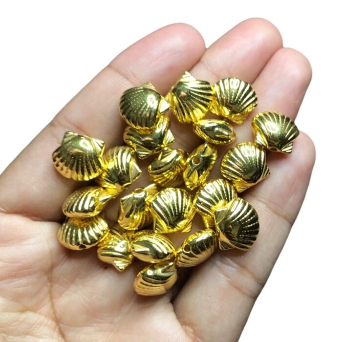 Conta Concha Do Mar 10mm Abs Dourado - 20 Gramas - Imagem 3