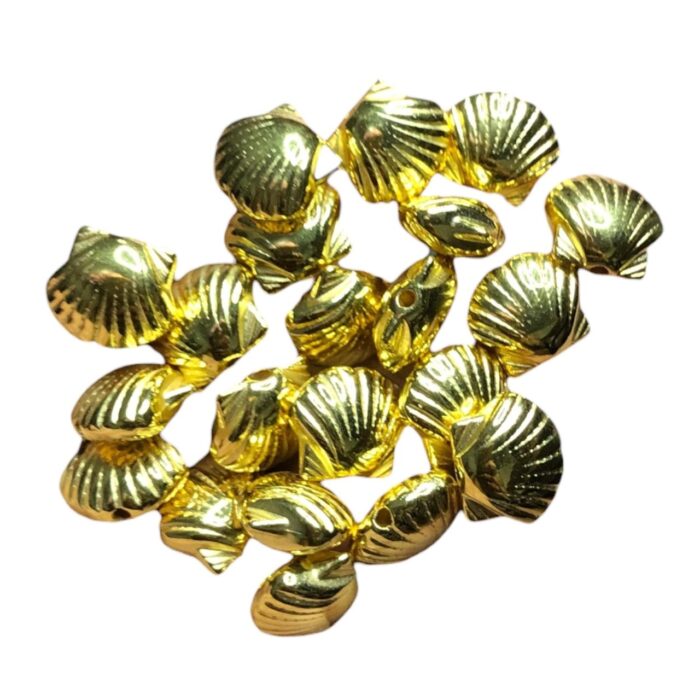 Conta Concha Do Mar 10mm Abs Dourado - 20 Gramas - Imagem 1