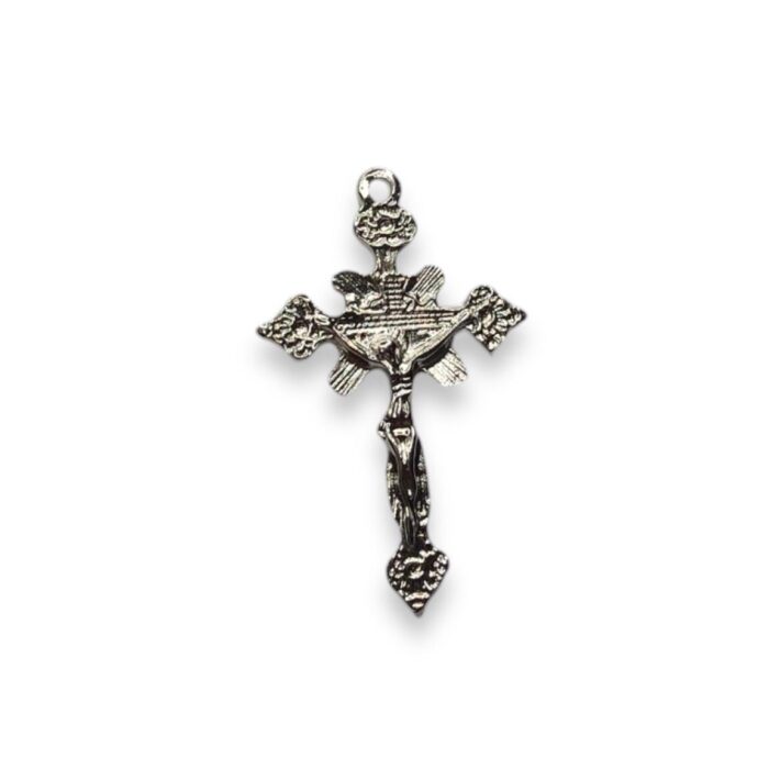 Pingente Cruz Trabalhado 40mm Níquel - 1 Und - Imagem 1