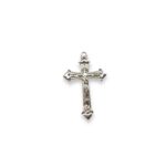 Pingente Cruz 40mm Trabalhado Níquel - 1 Und