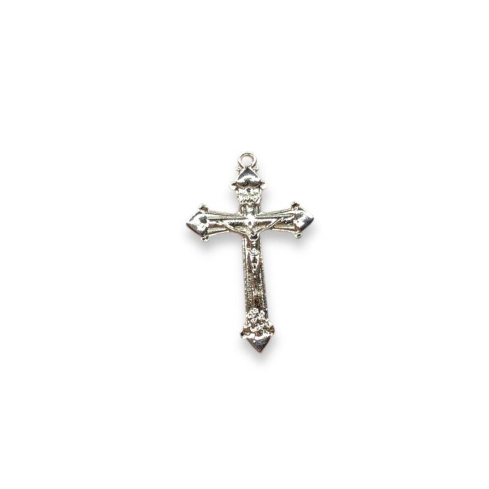 Pingente Cruz 40mm Trabalhado Níquel - 1 Und - Imagem 1