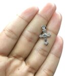 Pingente Cruz P/Strass 21mm Níquel - 1 Und - Imagem 3