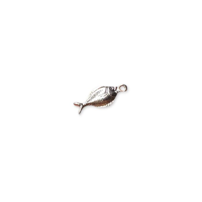 Pingente Peixe 21mm Níquel - 1 Und - Imagem 1