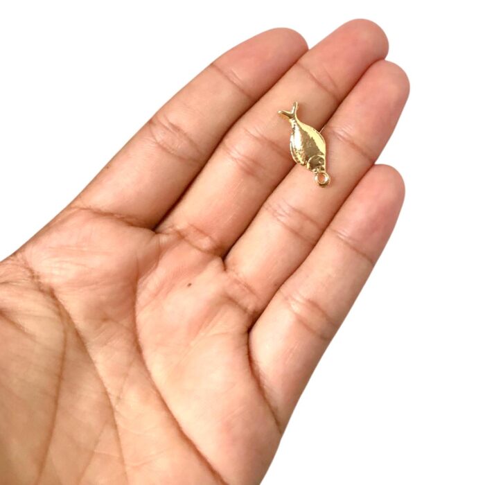 Pingente Peixe 21mm Dourado – 1 Und - Imagem 2