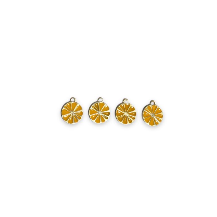 Pingente Laranja 15mm Dourado - 1 Und - Imagem 3