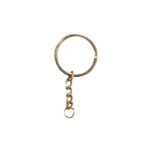 Argola P/Chaveiro 30mm C/Corrente Dourado – 1 Und