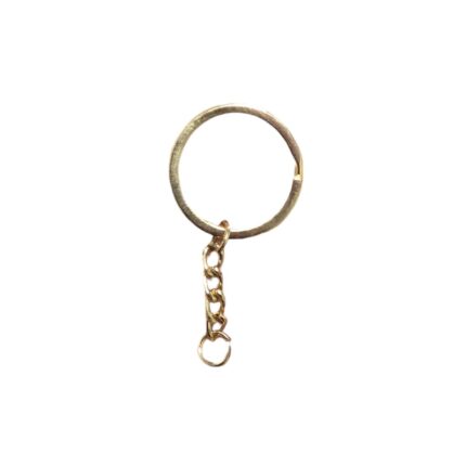 Argola P/Chaveiro 30mm C/Corrente Dourado – 1 Und