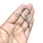 Argola P/Chaveiro 30mm C/Corrente Níquel – 1 Und - Imagem 2
