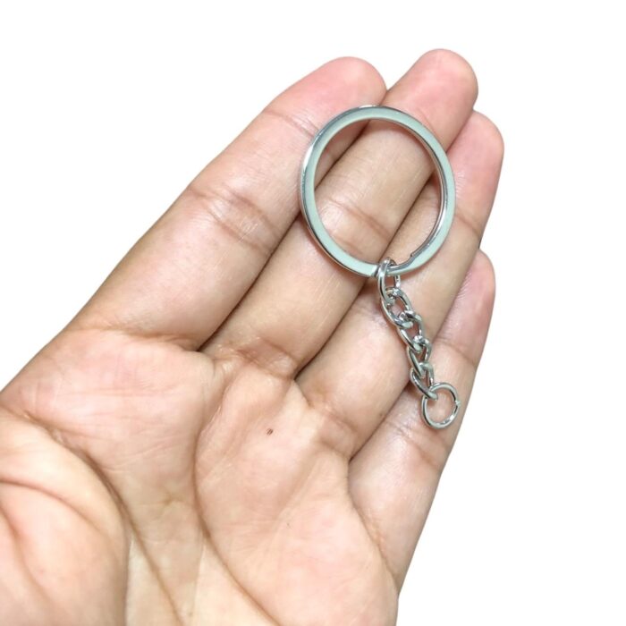 Argola P/Chaveiro 30mm C/Corrente Níquel – 1 Und - Imagem 2