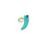 Pingente Dente Resina C/ Terminal Dourado - 1 Und - Imagem 4