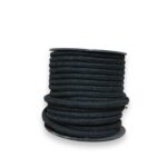 Cordão de Algodão Trançado 6mm Preto – Metro