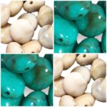 Conta Mármore Redonda 17mm Resina - 20 Gramas