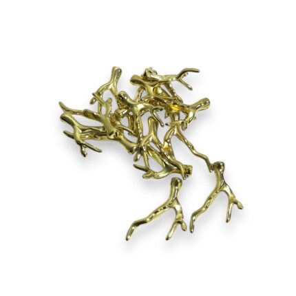 Conta Galho Imitação Coral 51mm Abs Dourado - 20 Gramas