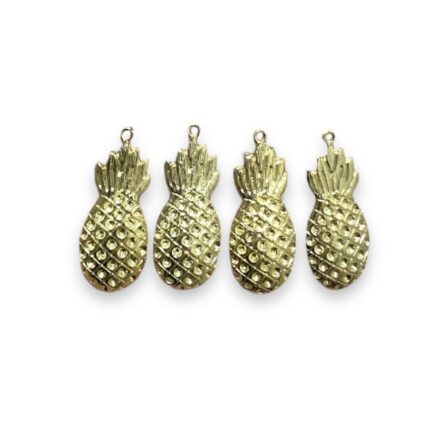 Pingente Abacaxi P/ Strass 41mm Dourado - 1 Und